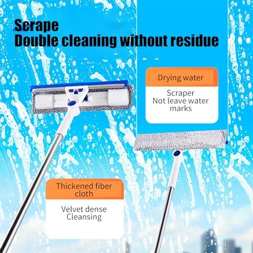 Lovskoo 40in Window Squeegee 3-in-1 Cleaning Kit