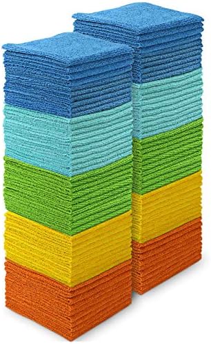 AIDEA Microfiber Cleaning Cloth 100PK Soft and Durable