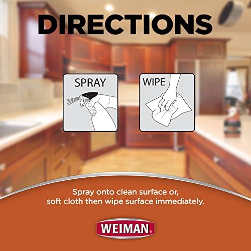 Weiman Cabinet Cleaner 16 oz 2 Pack with Microfiber Towel
