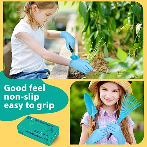 Woanger 200 Pieces Kids Nitrile Gloves No Latex X-Small