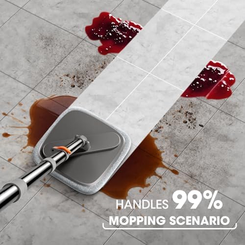 BOMIDI Spin Mop and Bucket Set with Water Separation