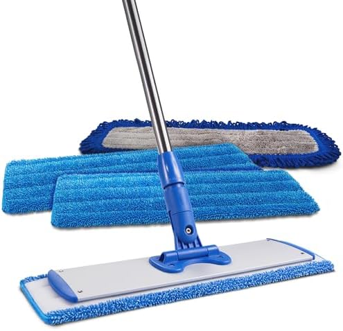 18 Inch Heavy Duty Microfiber Floor Mop - No Bucket Needed