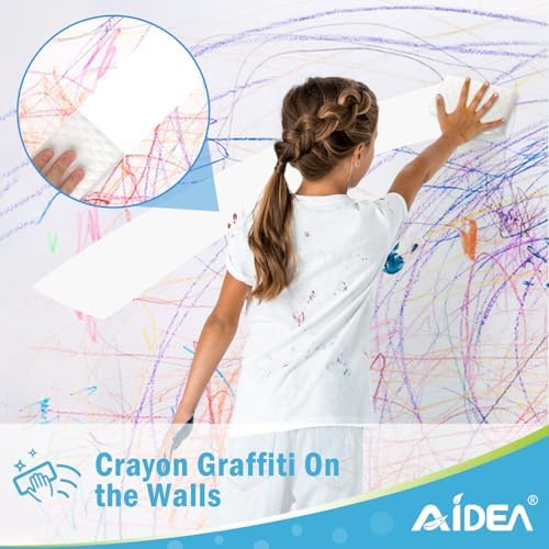 AIDEA Magic Sponges Cleaning Eraser 12 Pads Multi-Surface Use