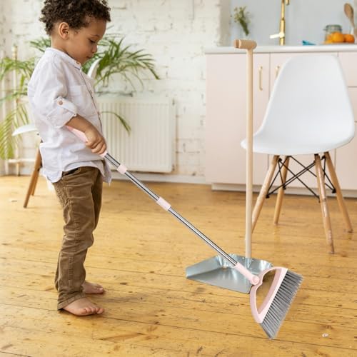 Minkissy 1 Set Plastic Broom Dustpan for Kids Cleaning