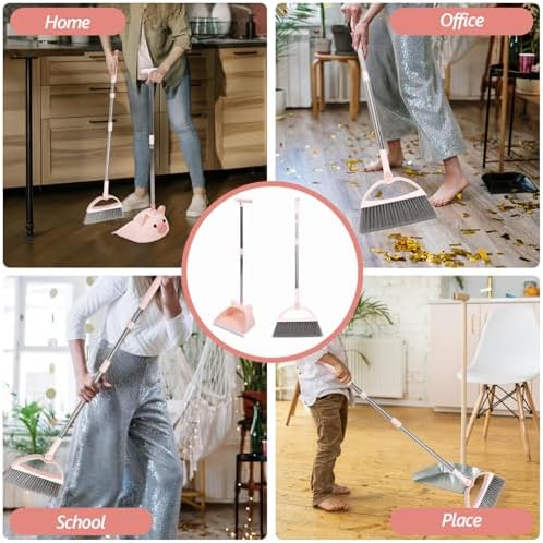 Minkissy 1 Set Plastic Broom Dustpan for Kids Cleaning