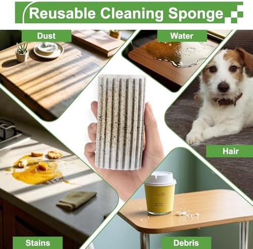 4-Pack Reusable Magic Duster Sponge for Cleaning