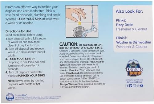 Compac Plink Garbage Disposal Cleaner with Lemon Scent 40 Count