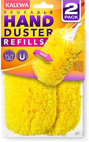 KALEWA Microfiber Duster Refills 2 Pack Heavy Duty