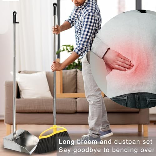 Gloffer Broom and Dustpan Set Indoor Cleaning Tools