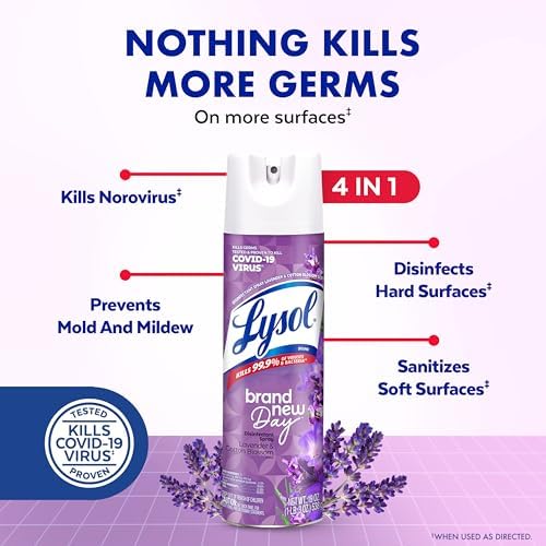 Lysol Disinfectant Spray 19 Oz Pack of 2 Lavender Scent