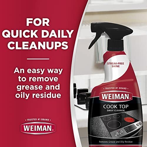 Weiman Disinfecting Cooktop Cleaner Stainless Steel Polish - 22 Ounce Kitchen Combo