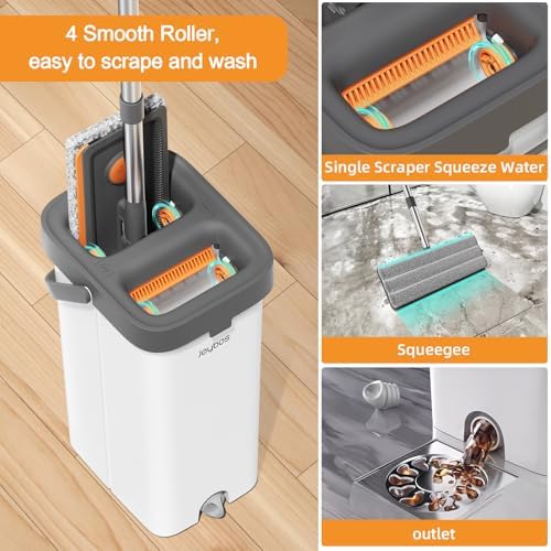 MOPALL Mop and Bucket with Wringer Set for Home Cleaning
