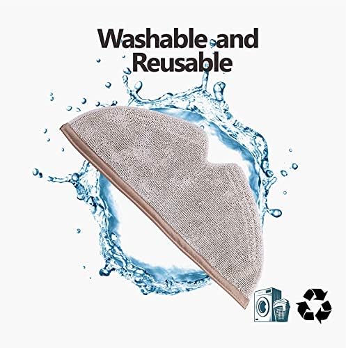 KEEPOW Microfiber Mop Cloth 12-Pack for Roborock Robot Vacuums