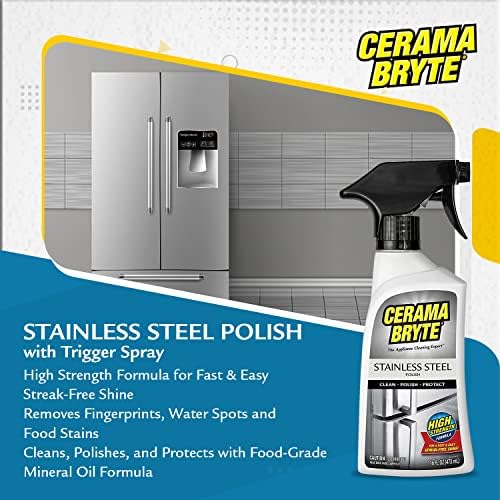 Cerama Bryte Stainless Steel Cleaner 2 Pack 16 Fl Oz