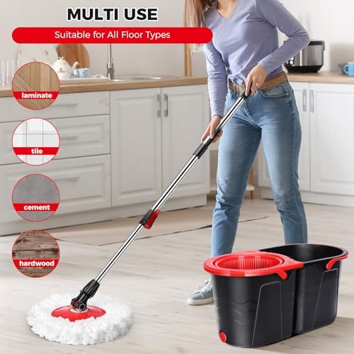 Gadhra Spin Mop and Bucket with Wringer Set