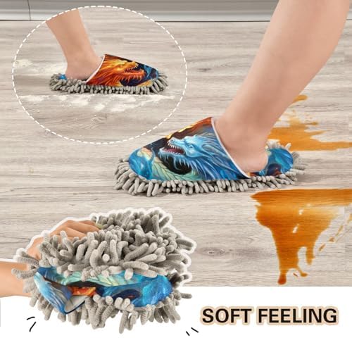 FLildon Microfiber Cleaning Slippers for House Floor