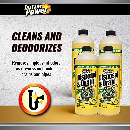 Instant Power Drain Cleaner with Lemon Scent 1 Liter 4 Pack