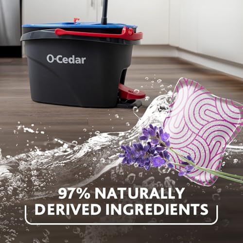 O-Cedar EasyWring RinseClean Spin Mop Bucket Set with Lavender Refill