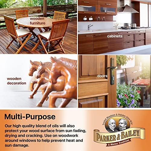 Parker Bailey Orange Oil Polish 16oz - Natural Wood Cleaner Furniture Polish 1