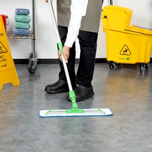 Restaurantware Clean Tek Professional Mop Pad - Blue Microfiber Heavy-Duty Reusable