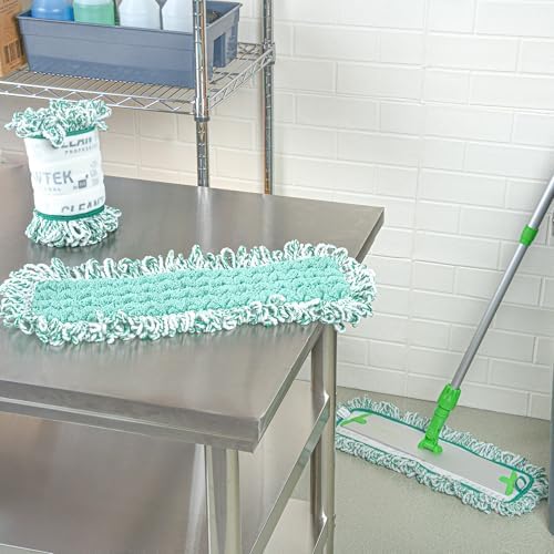 Restaurantware Clean Tek Professional Dry Mop Pad 1 Dust Pad with Fringe