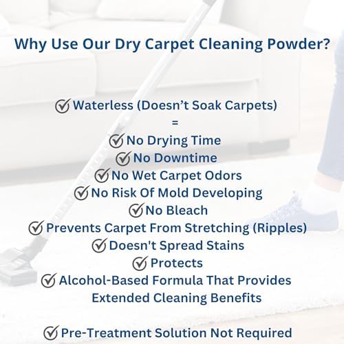 SaniClean Dry Carpet Rug Cleaning Powder - No Harsh Chemicals