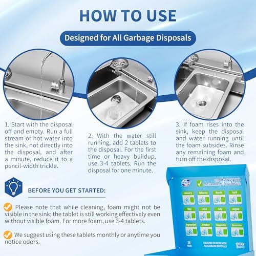 Cleanan Foaming Garbage Disposal Cleaner Tablets - 24 Pack