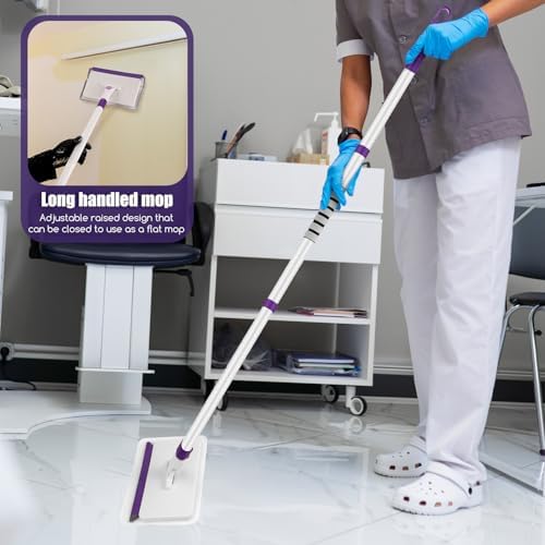Baseboard Cleaner Tool with Extendable Handle and 5 Reusable Pads