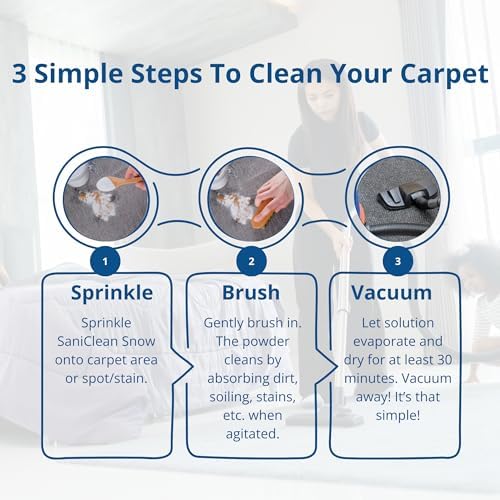 SaniClean Dry Carpet Rug Cleaning Powder - No Harsh Chemicals