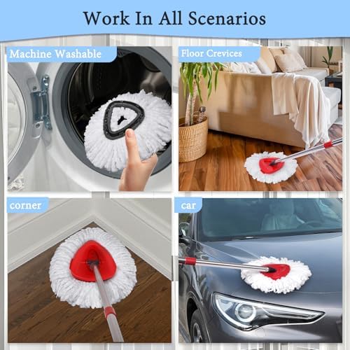 WaIE Jiemi 6 Pack Mop Heads for Oceda RinseClean 1-Tank Mop