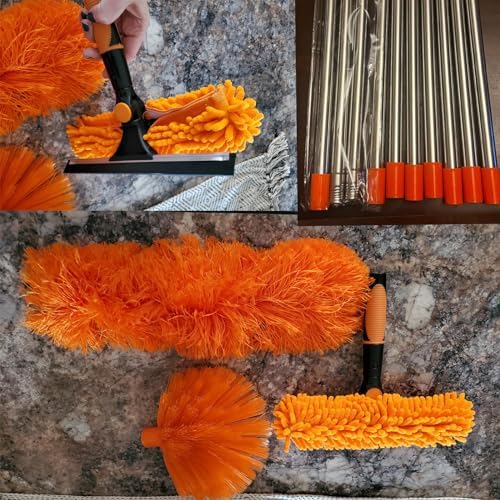 Tonmp 20 Foot High Reach Duster Kit with 3-14ft Extension Pole