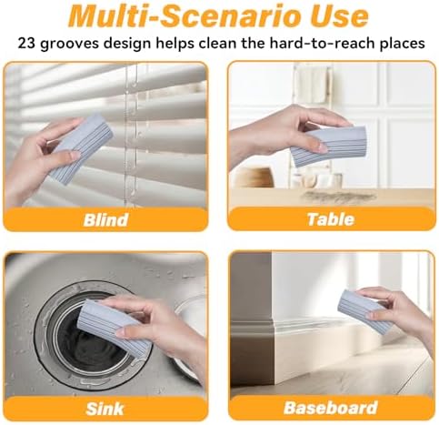 2-Pack Magic Sponge Duster for Baseboards and Windows