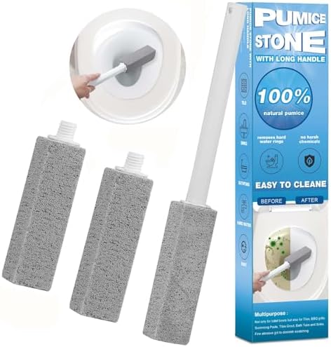 Herda 3 Pack Pumice Stones with Long Handle