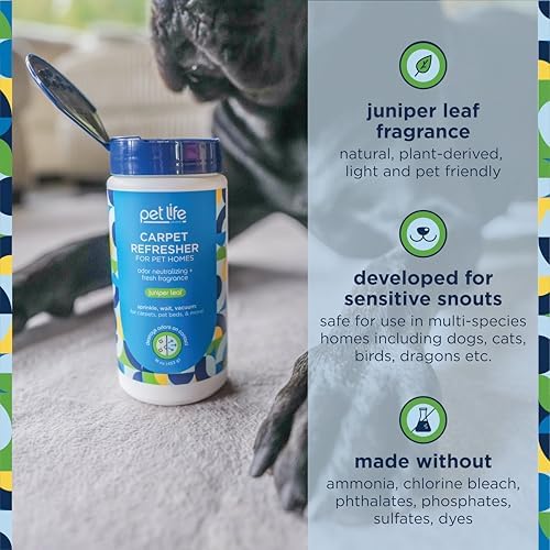Pet Life Unlimited Carpet Refresher Deodorizer Powder - Pet Safe Plant Based 16oz