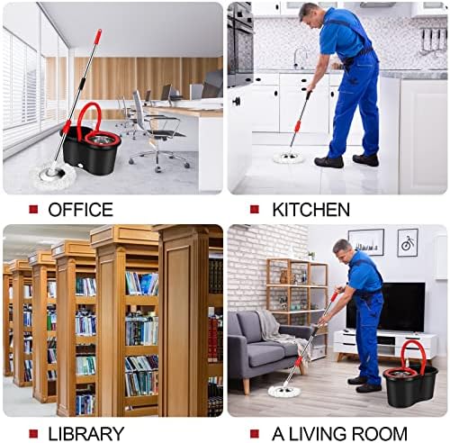 CooFel Spin Mop and Bucket with Wringer Set