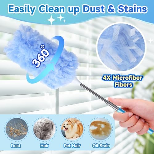 Swiffer Duster Refills 30 Count with 2 Handles 360 Rotation