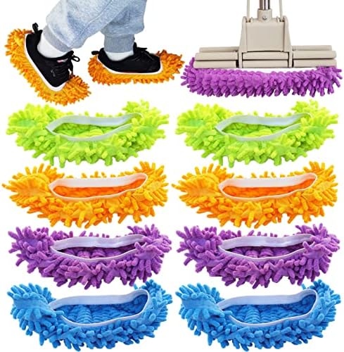4 Pairs Mop Slippers for Floor Cleaning