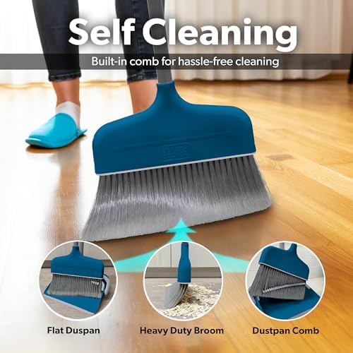 BLACKDECKER Butler Broom Dustpan Set - Ocean Blue 1