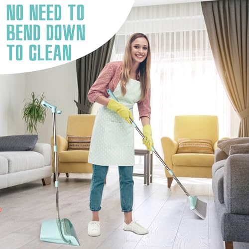 XXXFLOWER 55 Long Handle Broom and Dustpan Set