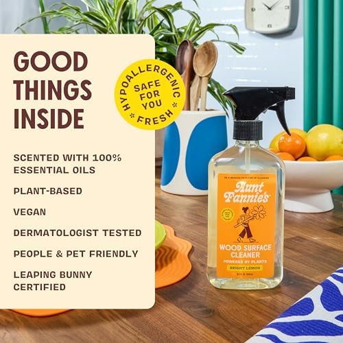 Aunt Fannies Wood Cleaner No-Wax 169 Ounces Lemon Scent