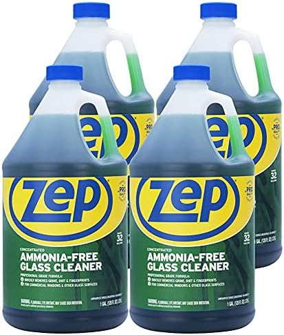 Zep Ammonia Free Glass Cleaner Concentrate - 1 Gallon Case of 4 1