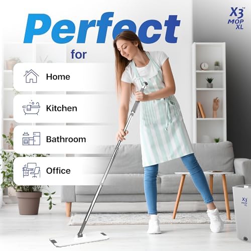 X3 Mop XL with 3 Reusable Microfiber Pads