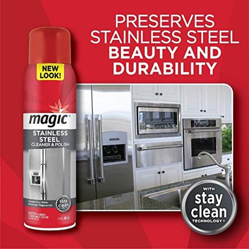 Magic Stainless Steel Cleaner Aerosol - 17 Ounce 2 Pack