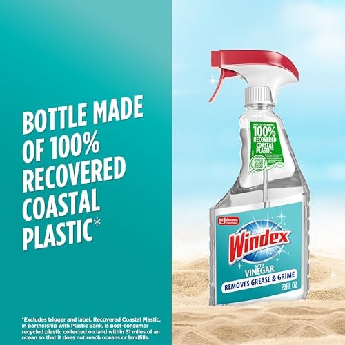 Windex Vinegar Glass Cleaner 23 Oz Streak-Free Spray