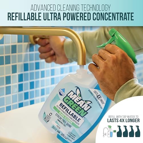Mean Green Refillable Ultra Powered Concentrate Glass Cleaner 143 Ounce