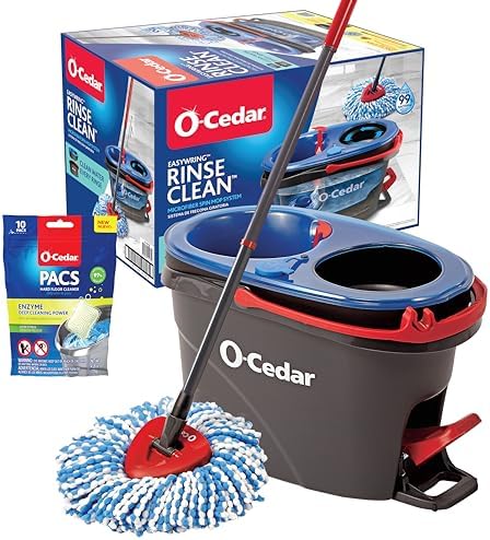 O-Cedar RinseClean Spin Mop Bucket with Citrus PAC