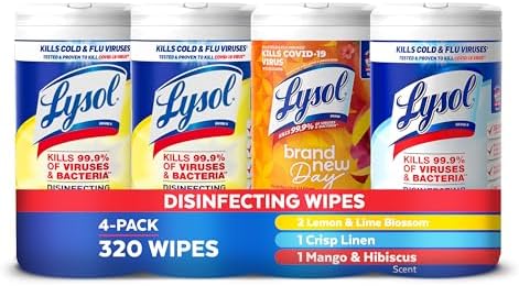 Lysol Disinfecting Wipes 80 Count 4pk Bundle 1