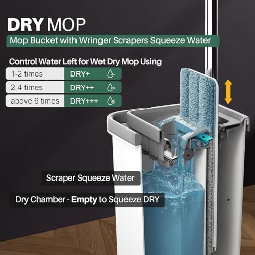 JOYMOOP Mop Bucket Set with Floor Cleaner Pods and Reusable Microfiber Pads