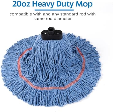 Matthew Heavy Duty String Mop with Screw Handle - 1 Set 2 Replacements