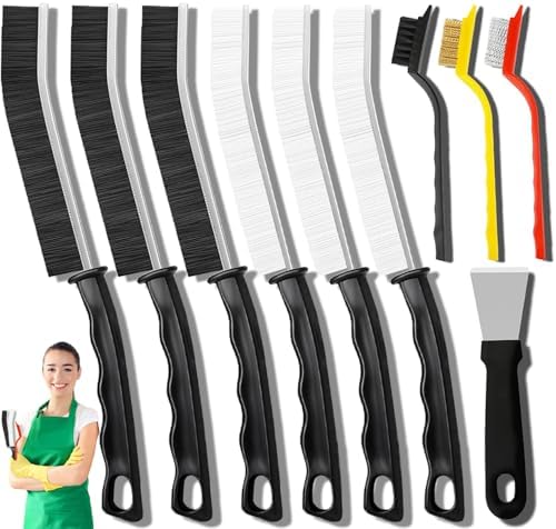 10Pcs Crevice Brush Set with Scraper for Kitchen Bathroom 1